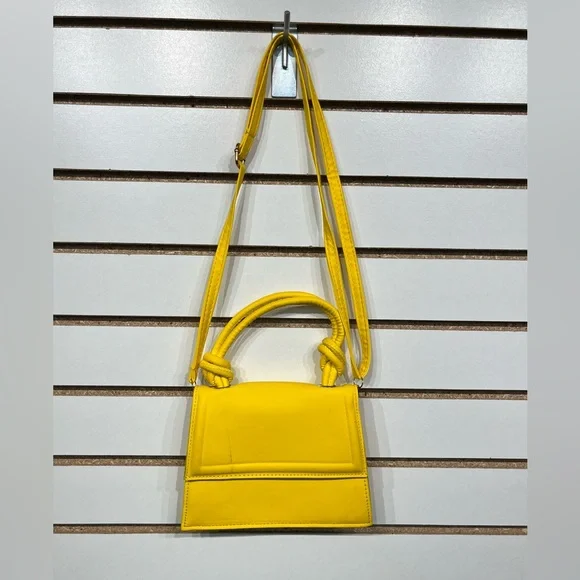 Bright Yellow faux-leather bag - Picture 2 of 9